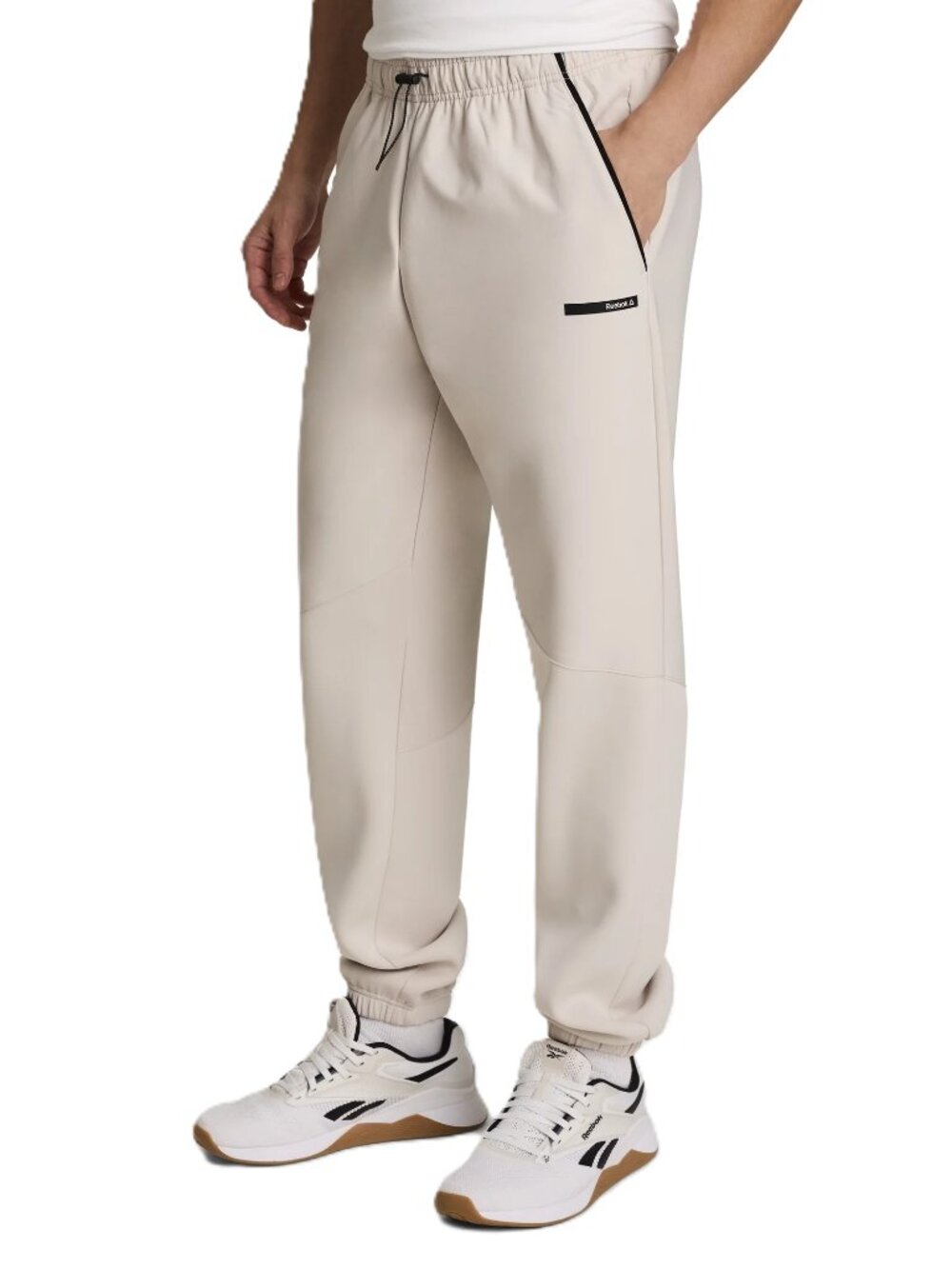 New Men's Reebok Commuter Hybrid Jogger Pants Size S Pumice Stone